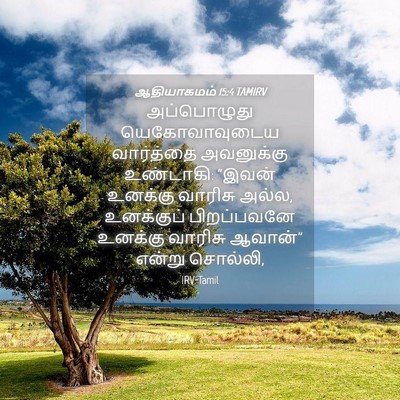Picture 04 - ஆதியாகமம் 15:4 TAMIRV - அப்பொழுது - Bible Verse Picture
