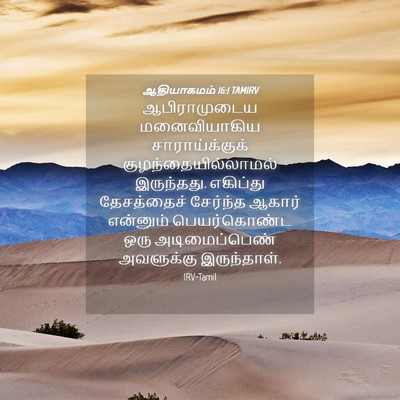 Picture 04 - ஆதியாகமம் 16:1 TAMIRV - ஆபிராமுடைய - Bible Verse Picture