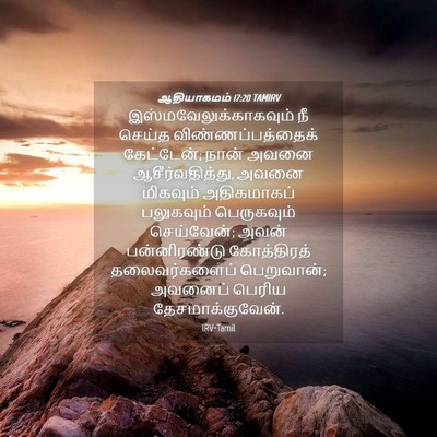 Picture 04 - ஆதியாகமம் 17:20 TAMIRV -  - Bible Verse Picture