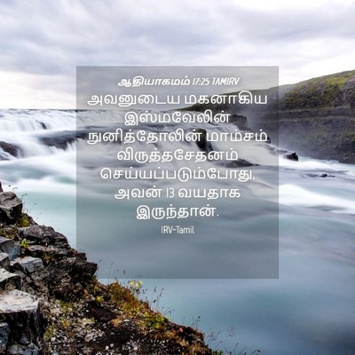 Picture 04 - ஆதியாகமம் 17:25 TAMIRV - அவனுடைய மகனாகிய - Bible Verse Picture