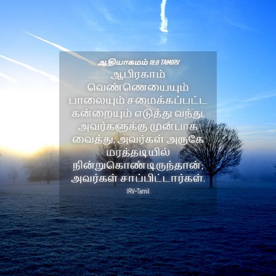 Picture 04 - ஆதியாகமம் 18:8 TAMIRV - ஆபிரகாம் - Bible Verse Picture