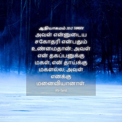 Picture 04 - ஆதியாகமம் 20:12 TAMIRV - அவள் என்னுடைய - Bible Verse Picture