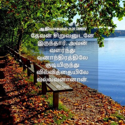 Picture 04 - ஆதியாகமம் 21:20 TAMIRV - தேவன் சிறுவனுடனே - Bible Verse Picture