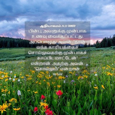 Picture 04 - ஆதியாகமம் 24:33 TAMIRV - பின்பு, அவனுக்கு - Bible Verse Picture