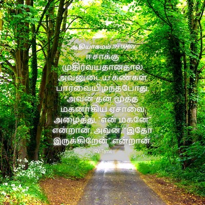 Picture 04 - ஆதியாகமம் 27:1 TAMIRV - ஈசாக்கு - Bible Verse Picture