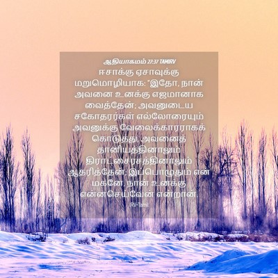 Picture 04 - ஆதியாகமம் 27:37 TAMIRV - ஈசாக்கு ஏசாவுக்கு - Bible Verse Picture