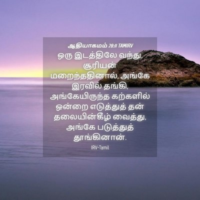 Picture 04 - ஆதியாகமம் 28:11 TAMIRV - ஒரு இடத்திலே - Bible Verse Picture