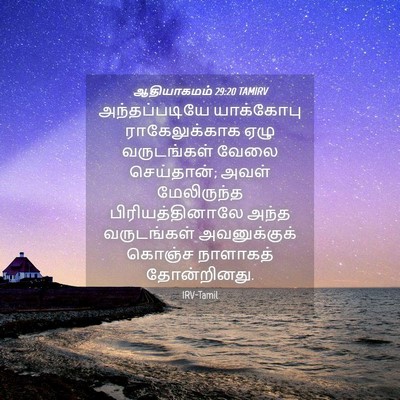 Picture 04 - ஆதியாகமம் 29:20 TAMIRV - அந்தப்படியே - Bible Verse Picture