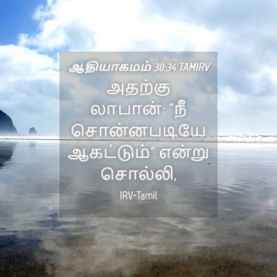 Picture 04 - ஆதியாகமம் 30:34 TAMIRV - அதற்கு லாபான்: “நீ - Bible Verse Picture