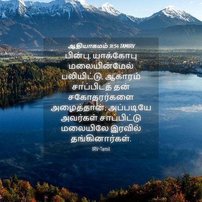 Picture 04 - ஆதியாகமம் 31:54 TAMIRV - பின்பு, யாக்கோபு - Bible Verse Picture