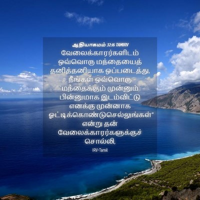 Picture 04 - ஆதியாகமம் 32:16 TAMIRV -  - Bible Verse Picture