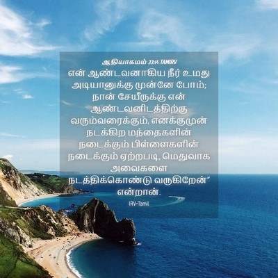 Picture 04 - ஆதியாகமம் 33:14 TAMIRV - என் ஆண்டவனாகிய - Bible Verse Picture