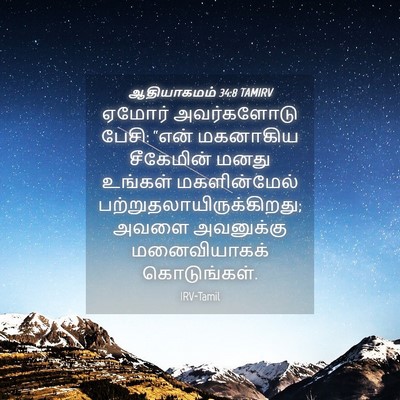 Picture 04 - ஆதியாகமம் 34:8 TAMIRV - ஏமோர் அவர்களோடு - Bible Verse Picture