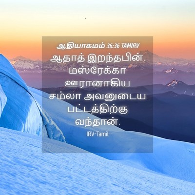 Picture 04 - ஆதியாகமம் 36:36 TAMIRV - ஆதாத் இறந்தபின், - Bible Verse Picture