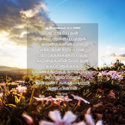Picture 04 - ஆதியாகமம் 45:23 TAMIRV - அப்படியே தன் - Bible Verse Picture