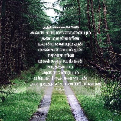Picture 04 - ஆதியாகமம் 46:7 TAMIRV - அவன் தன் - Bible Verse Picture