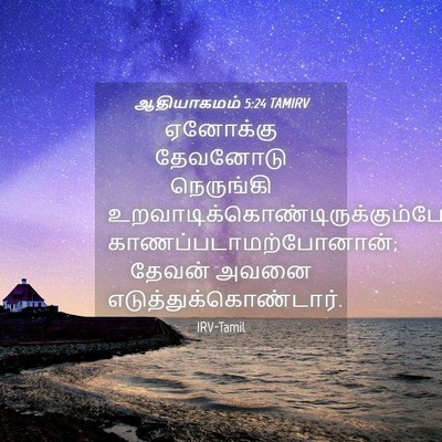 Picture 04 - ஆதியாகமம் 5:24 TAMIRV - ஏனோக்கு தேவனோடு - Bible Verse Picture