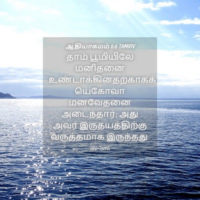 Picture 04 - ஆதியாகமம் 6:6 TAMIRV - தாம் பூமியிலே - Bible Verse Picture
