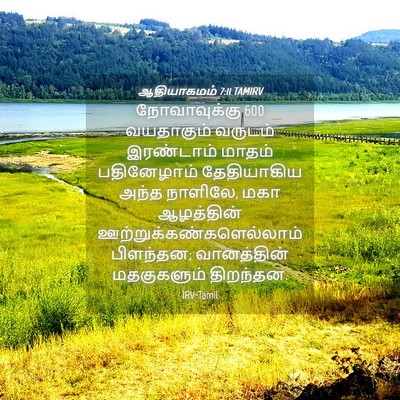 Picture 04 - ஆதியாகமம் 7:11 TAMIRV - நோவாவுக்கு 600 - Bible Verse Picture