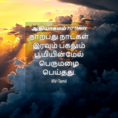 Picture 04 - ஆதியாகமம் 7:12 TAMIRV - நாற்பது நாட்கள் - Bible Verse Picture