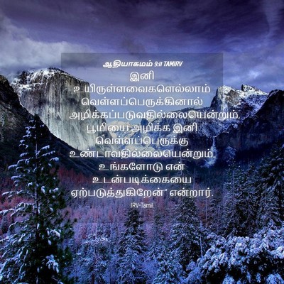 Picture 04 - ஆதியாகமம் 9:11 TAMIRV - இனி - Bible Verse Picture