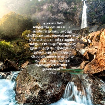 Picture 04 - ஆபகூக் 2:19 TAMIRV - மரத்தால் - Bible Verse Picture