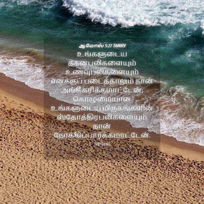 Picture 04 - ஆமோஸ் 5:22 TAMIRV - உங்களுடைய - Bible Verse Picture