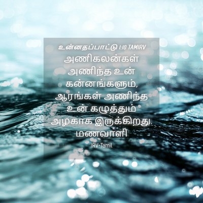Picture 04 - உன்னதப்பாட்டு 1:10 TAMIRV - அணிகலன்கள் அணிந்த - Bible Verse Picture