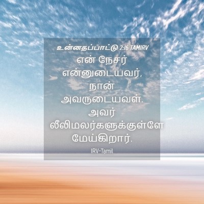 Picture 04 - உன்னதப்பாட்டு 2:16 TAMIRV - என் நேசர் - Bible Verse Picture