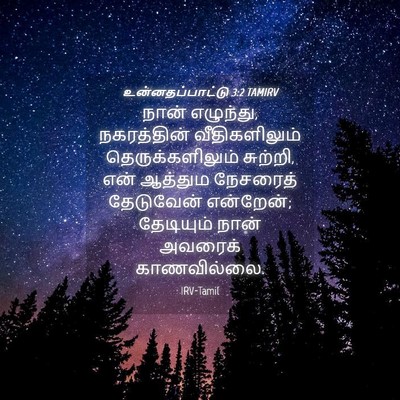 Picture 04 - உன்னதப்பாட்டு 3:2 TAMIRV - நான் எழுந்து, - Bible Verse Picture