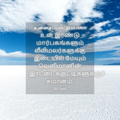 Picture 04 - உன்னதப்பாட்டு 4:5 TAMIRV - உன் இரண்டு - Bible Verse Picture