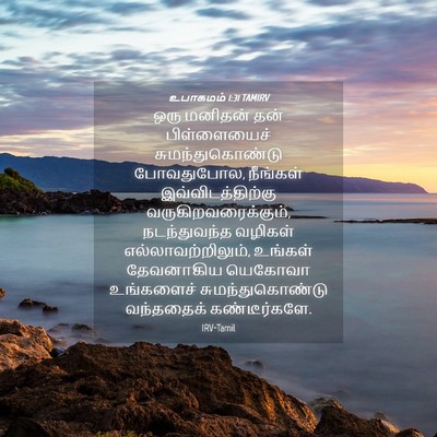 Picture 04 - உபாகமம் 1:31 TAMIRV - ஒரு மனிதன் தன் - Bible Verse Picture