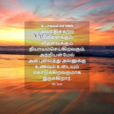 Picture 04 - உபாகமம் 10:18 TAMIRV - அவர் திக்கற்ற - Bible Verse Picture