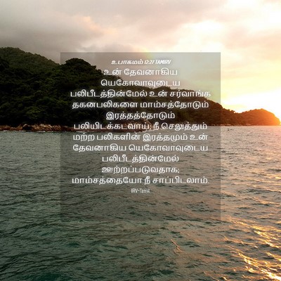 Picture 04 - உபாகமம் 12:27 TAMIRV - உன் தேவனாகிய - Bible Verse Picture