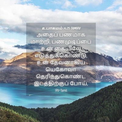 Picture 04 - உபாகமம் 14:25 TAMIRV - அதைப் பணமாக - Bible Verse Picture