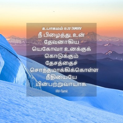 Picture 04 - உபாகமம் 16:20 TAMIRV - நீ பிழைத்து, உன் - Bible Verse Picture