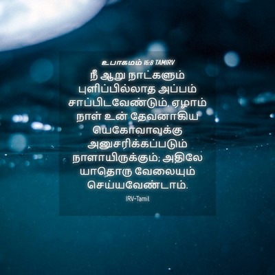 Picture 04 - உபாகமம் 16:8 TAMIRV - நீ ஆறு நாட்களும் - Bible Verse Picture