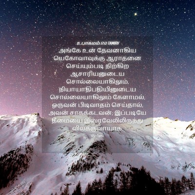 Picture 04 - உபாகமம் 17:12 TAMIRV - அங்கே உன் - Bible Verse Picture