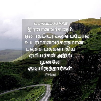Picture 04 - உபாகமம் 2:10 TAMIRV - திரளானவர்களும், - Bible Verse Picture