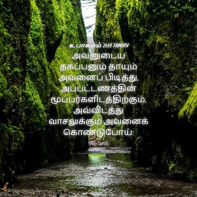 Picture 04 - உபாகமம் 21:19 TAMIRV - அவனுடைய தகப்பனும் - Bible Verse Picture