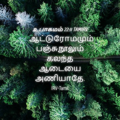 Picture 04 - உபாகமம் 22:11 TAMIRV - ஆட்டுரோமமும் - Bible Verse Picture