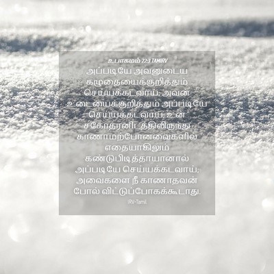 Picture 04 - உபாகமம் 22:3 TAMIRV - அப்படியே அவனுடைய - Bible Verse Picture