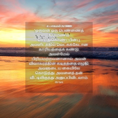 Picture 04 - உபாகமம் 24:1 TAMIRV - “ஒருவன் ஒரு - Bible Verse Picture