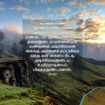 Picture 04 - உபாகமம் 25:11 TAMIRV - “இரண்டு கணவன்கள் - Bible Verse Picture
