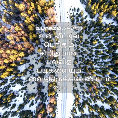 Picture 04 - உபாகமம் 25:14 TAMIRV - உன் வீட்டில் - Bible Verse Picture