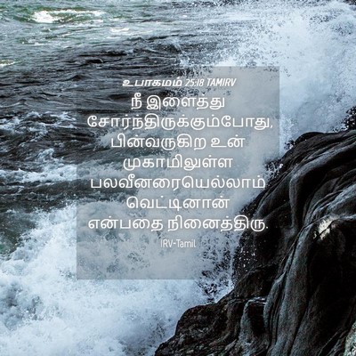 Picture 04 - உபாகமம் 25:18 TAMIRV - நீ இளைத்து - Bible Verse Picture