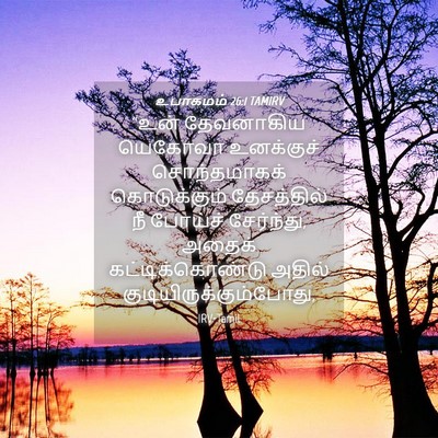 Picture 04 - உபாகமம் 26:1 TAMIRV - “உன் தேவனாகிய - Bible Verse Picture