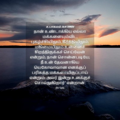 Picture 04 - உபாகமம் 26:19 TAMIRV - நான் உண்டாக்கிய - Bible Verse Picture