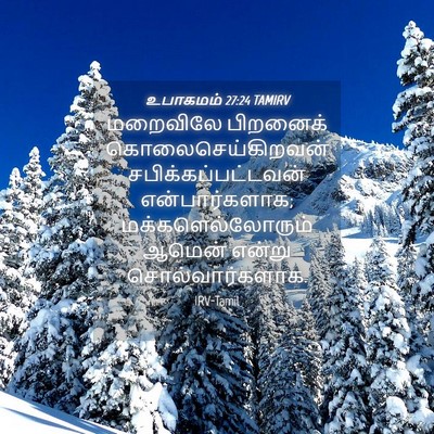 Picture 04 - உபாகமம் 27:24 TAMIRV - மறைவிலே பிறனைக் - Bible Verse Picture