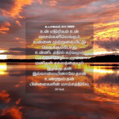 Picture 04 - உபாகமம் 28:54 TAMIRV - உன் எதிரிகள் உன் - Bible Verse Picture